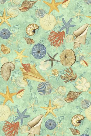 海洋生物印花华亿平台图片