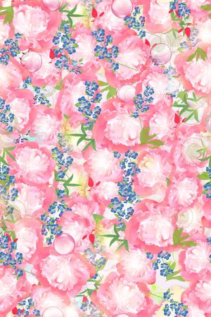 花鸟花卉印花华亿平台图片