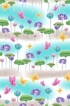 花鸟花卉印花华亿平台图片