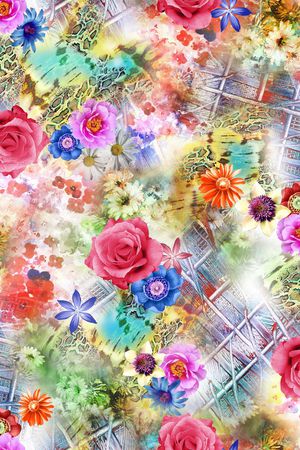 花卉印花华亿平台图片