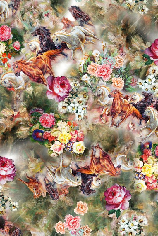 花卉印花华亿平台图片