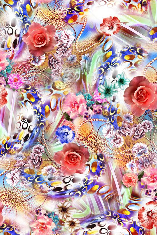 花卉印花华亿平台图片