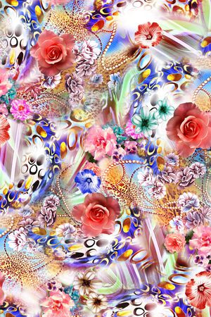 花卉印花华亿平台图片