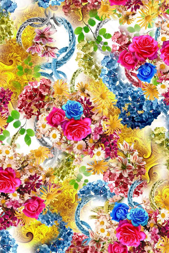 花卉印花华亿平台图片