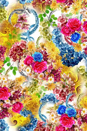 花卉印花华亿平台图片