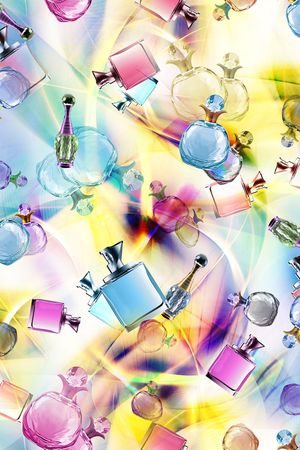 香水瓶印花华亿平台图片