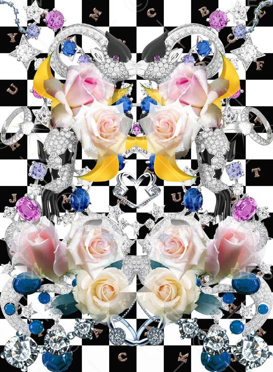 花卉印花华亿平台图片