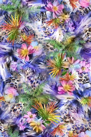 花卉印花华亿平台图片