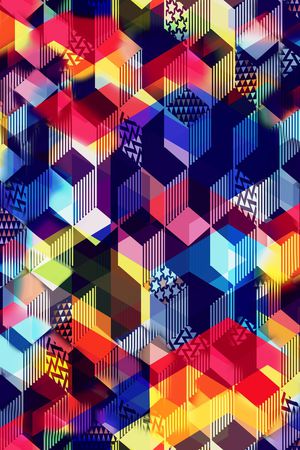 几何印花华亿平台图片