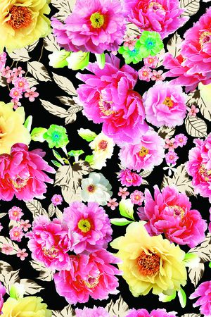 花卉印花华亿平台图片