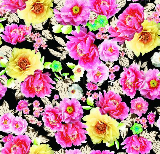 花卉印花华亿平台图片