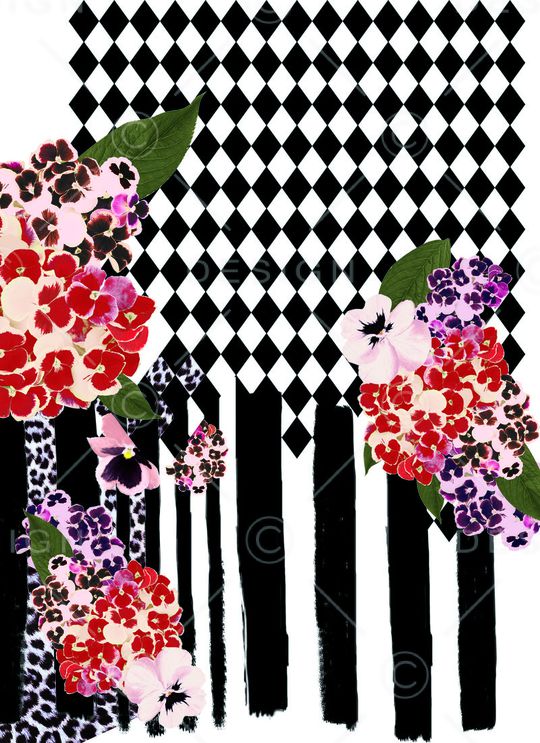 花卉印花华亿平台图片