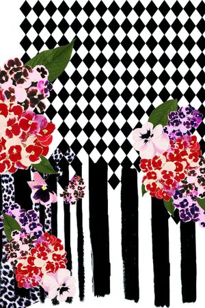 花卉印花华亿平台图片