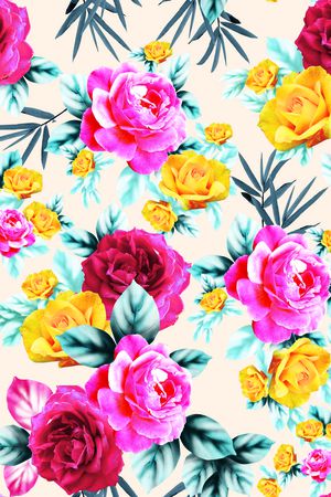 花卉印花华亿平台图片