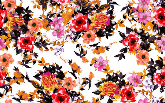 花卉印花华亿平台图片