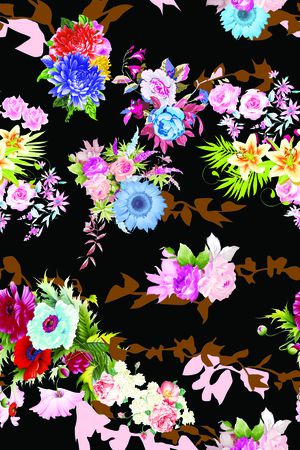 花卉印花华亿平台图片