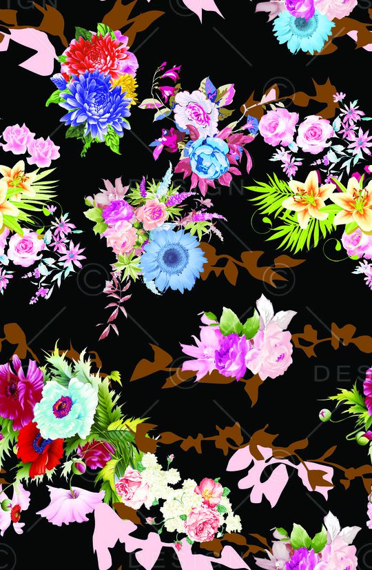 花卉印花华亿平台图片