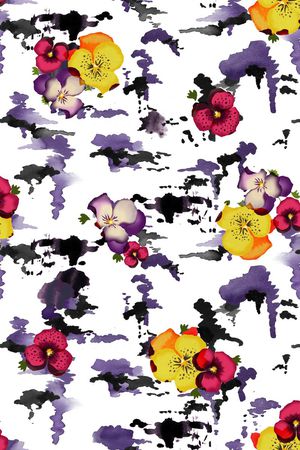 花卉印花华亿平台图片