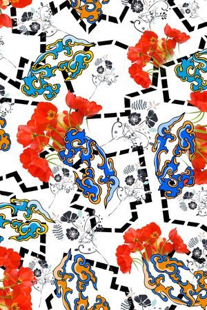 花卉印花华亿平台图片