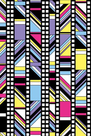 几何格子印花华亿平台图片