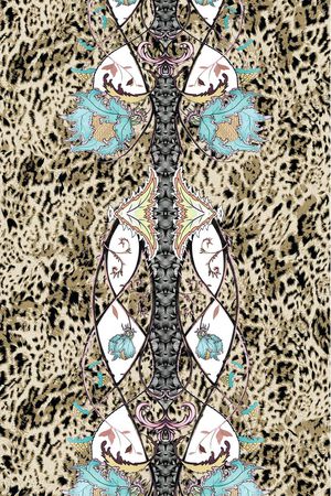 欧式复古印花华亿平台图片