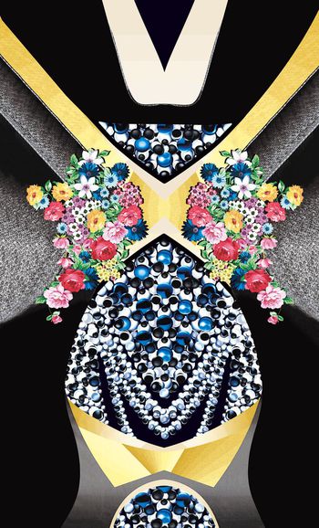 358546-珠宝对称定位花