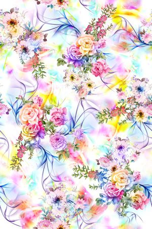 花卉印花华亿平台图片