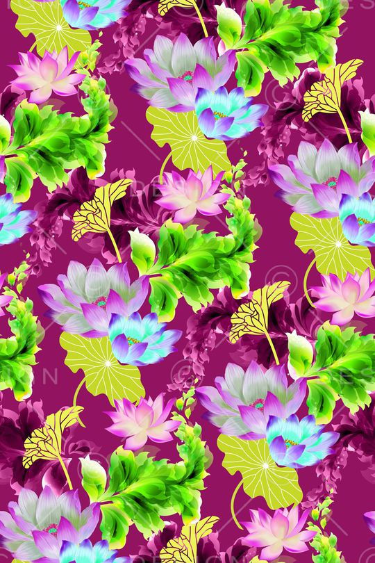 花卉植物印花华亿平台图片