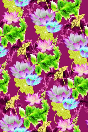 花卉植物印花华亿平台图片