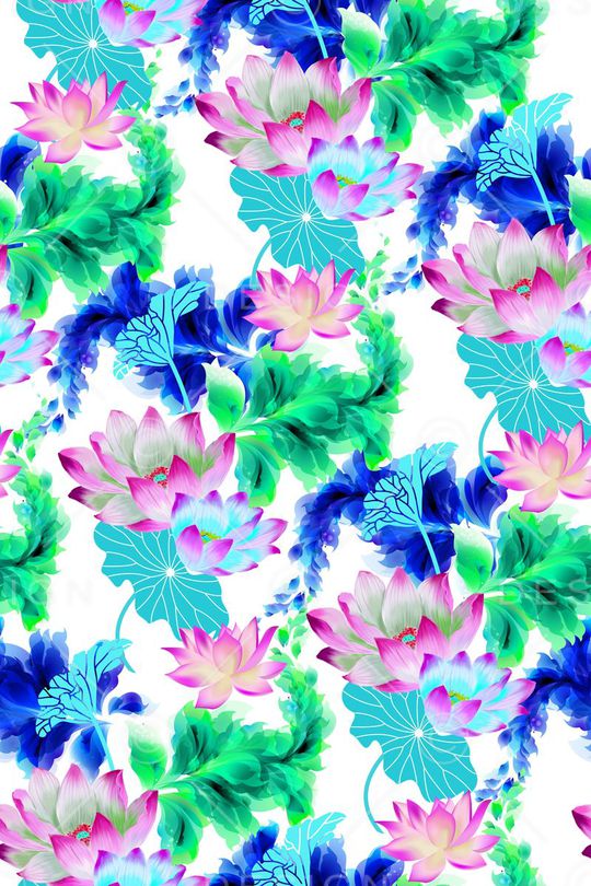 花卉植物印花华亿平台图片