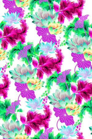 花卉植物印花华亿平台图片