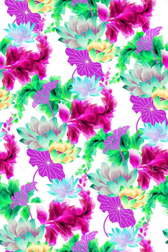 花卉植物印花华亿平台图片