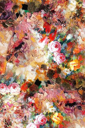 手绘画印花华亿平台图片