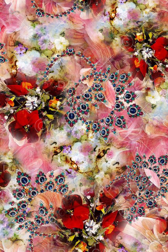 花卉印花华亿平台图片