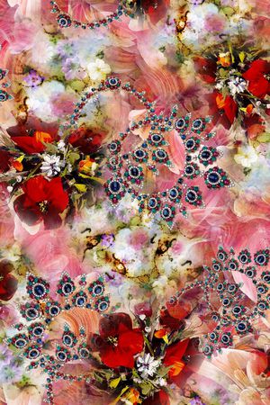 花卉印花华亿平台图片