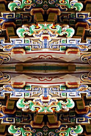 古建筑印花华亿平台图片