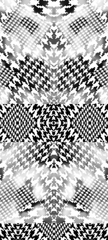 360586-大小多变个性斜排千鸟格彩色长裙2