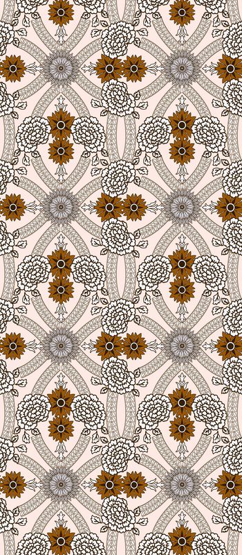 360606-欧式复古清新几何花卉1