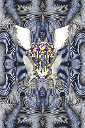 欧式复古印花华亿平台图片