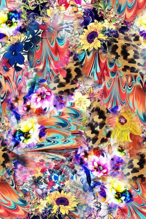 动物纹印花华亿平台图片