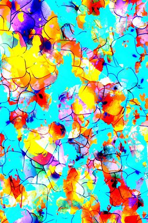 几何 色块 云纹19印花华亿平台图片