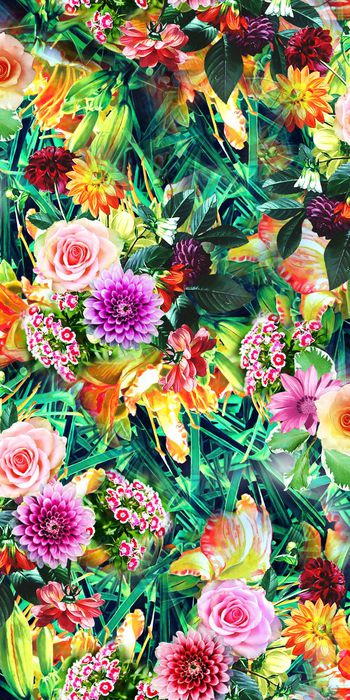 360818-绿叶花卉组合