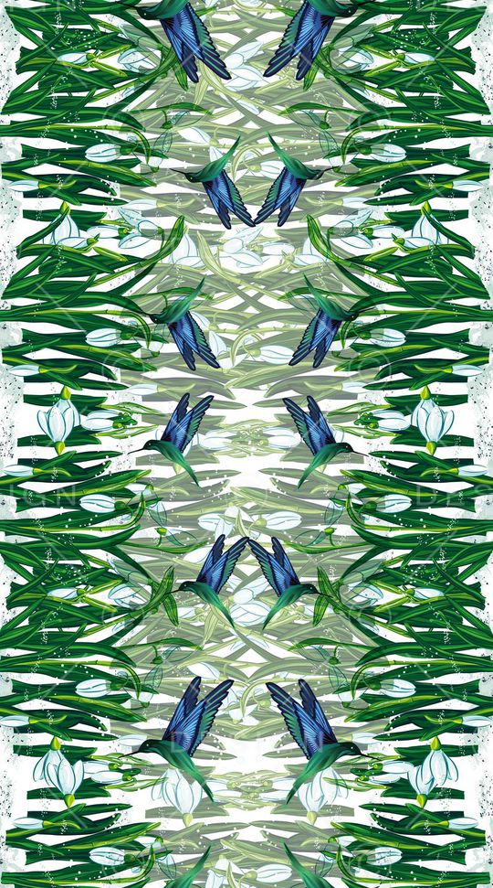 花鸟花卉印花华亿平台图片