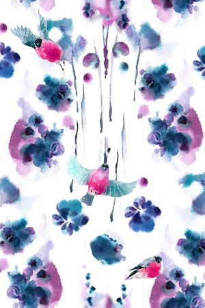 水墨印花华亿平台图片