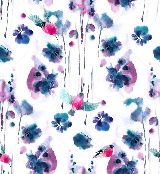 水墨印花华亿平台图片