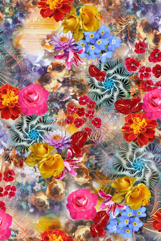 抽象印花华亿平台图片