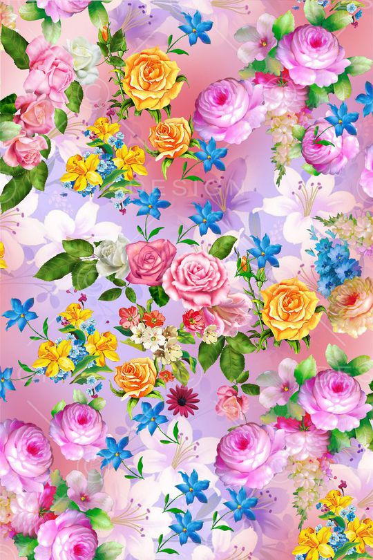 花卉印花华亿平台图片