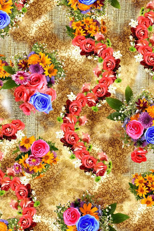 花卉印花华亿平台图片