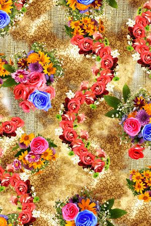 花卉印花华亿平台图片