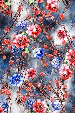 花卉印花华亿平台图片